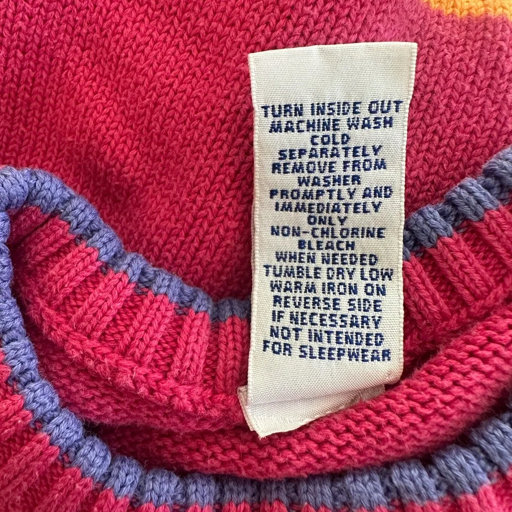 Vintage Gymboree Pink Flower Knit Sweater Girl's Sz 4T Y2K Kidcore Grandpacore
